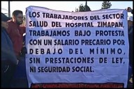 Zimapán: personal de salud entra en paro para exigir salarios dignos