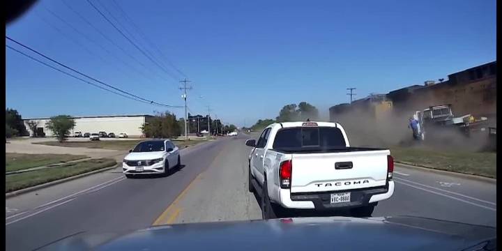 EXCLUSIVE VIDEO: Train collides with City of Bryan vehicle