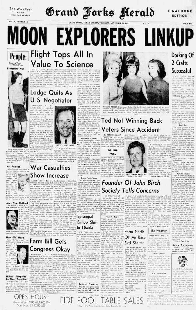 Today in History: November 20, 1969 - MacGregor to speak to East Grand Forks republicans