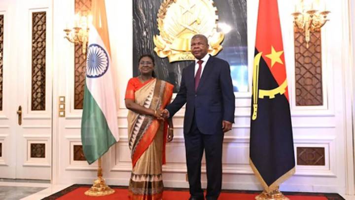 President Droupadi Murmu accorded warm welcome in Angola