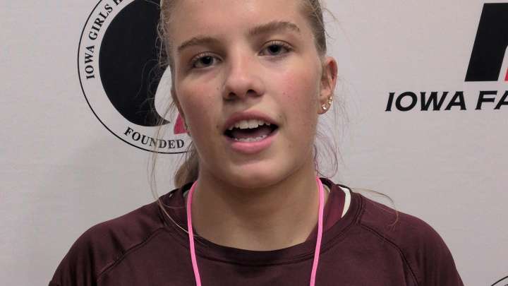 Miya Steinkamp on Ankeny volleyball's state quarterfinal win over Dowling
