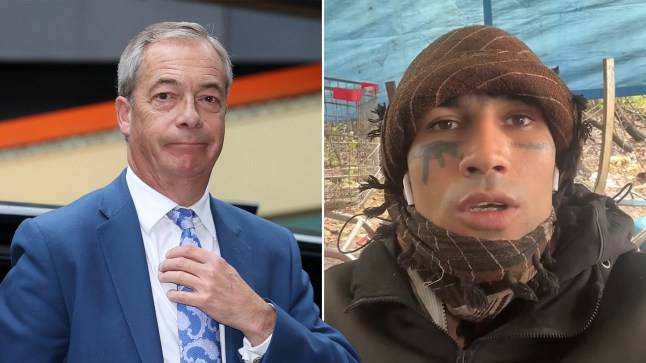 Migrant with AK-47 face tattoo who threatened to kill Nigel Farage makes Tiktoks from prison