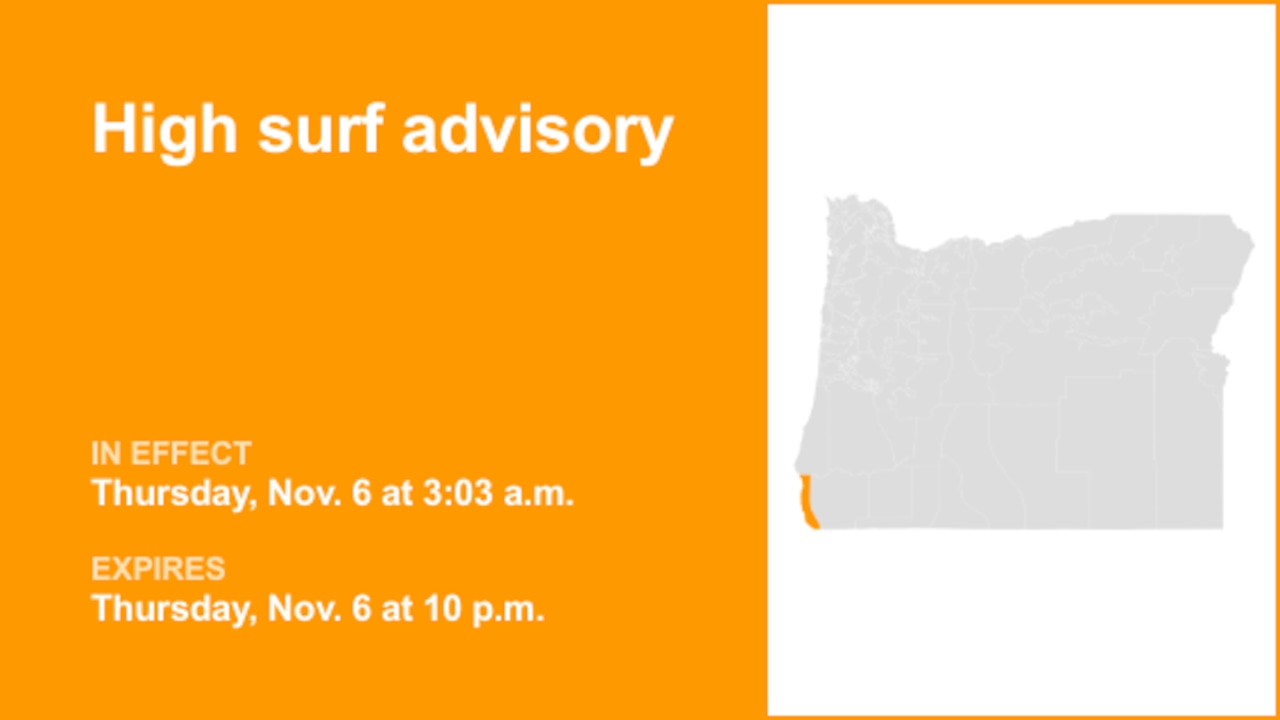 High surf advisory for Curry County Coast until Thursday night