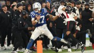 Colts' Daniel Jones has discomfort in fibula, will play Sunday per Shane Steichen