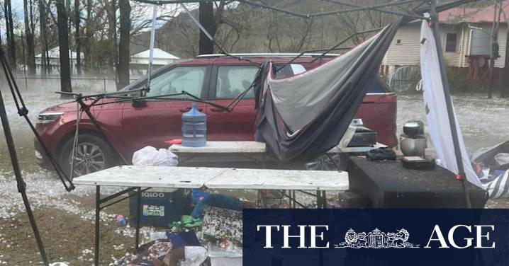 Further storms possible after freak hailstones hit SEQ