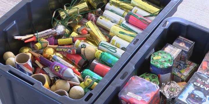 Officials collect more than 500 pounds of illegal fireworks at buyback event