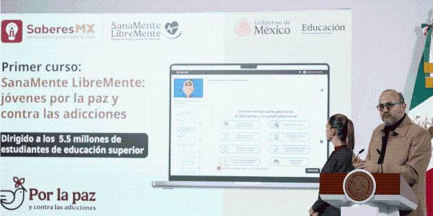 Ricardo Villanueva habla sobre la Plataforma Saberes MX en la mañanera