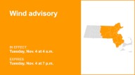 Wind advisory in place for 6 Massachusetts counties for Tuesday