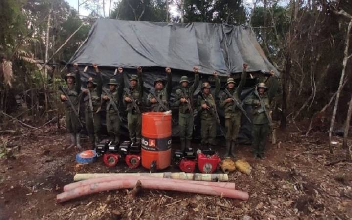 Operación Neblina 2025 desmantela campamento minero ilegal en Amazonas