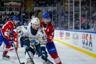 Thunderbirds falter late, lose to Islanders in shootout
