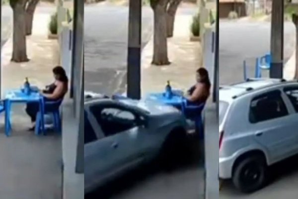 Tremendo intento de femicidio: la atropelló con el auto mientras tomaba algo en un bar