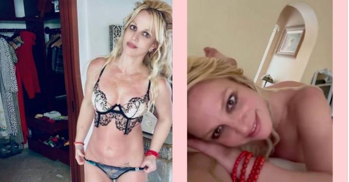 Britney Spears Rolls Around Naked In Bed, Comments On Her Nose