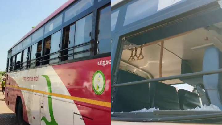 Lorry rearends KKRTC bus in Basavakalyan, passengers have lucky escape