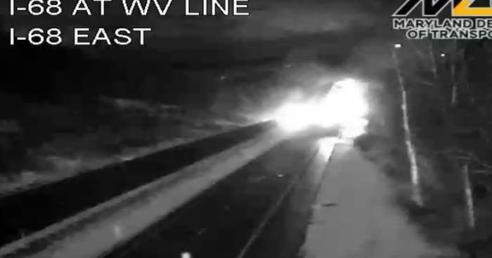 First significant snowfall of the season in far western Maryland