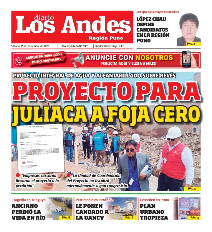 PUNO: Diario Los Andes 15/11/2025