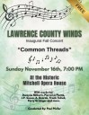 Lawrence County Winds debut concert set for Nov. 16 at Mitchell Opera House