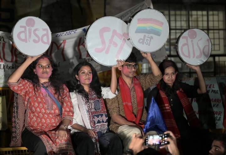 Left sweeps JNUSU polls, wins all four central posts