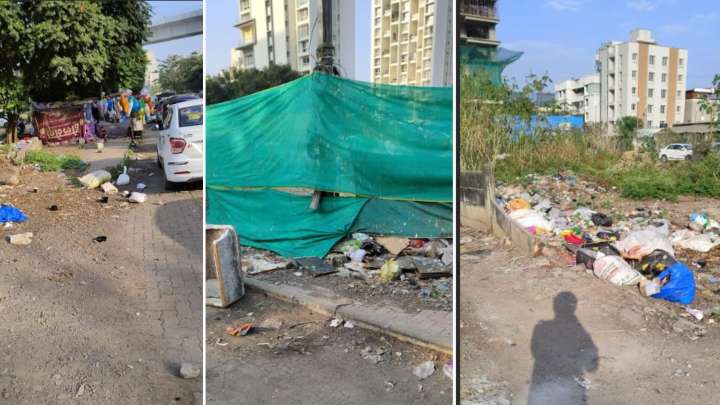 Pune: Balewadi Residents Raise Concerns Footpath Near Sai Chowk Used For Garbage Segregation