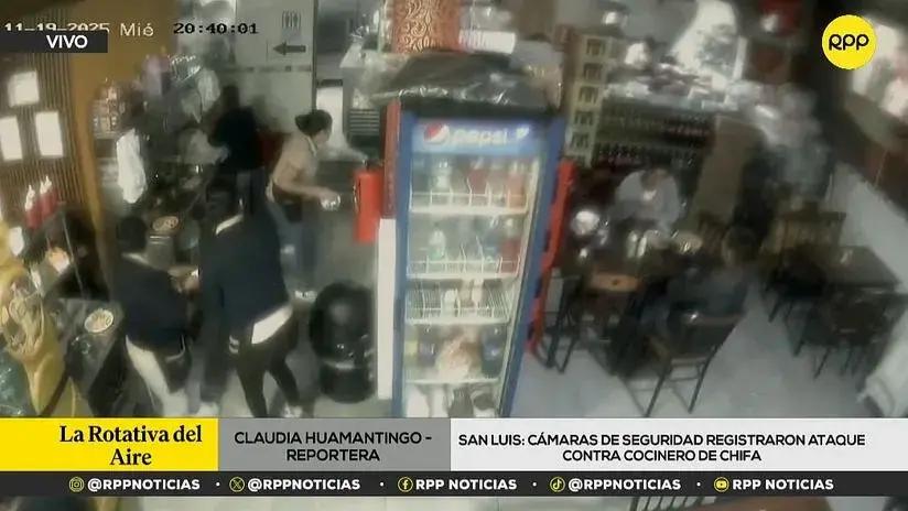 Cámaras de seguridad captaron ataque a cocinero dentro de chifa de San Luis