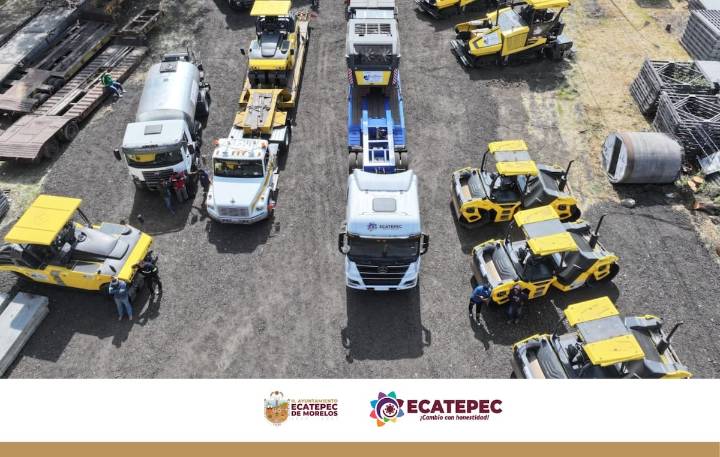 Ecatepec recibe tren de pavimentación con valor de 35 millones de pesos