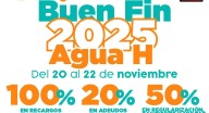 Vuelve el Buen Fin a Agua de Hermosillo, con descuentos de hasta 100% en recargos del 20 al 22 de noviembre