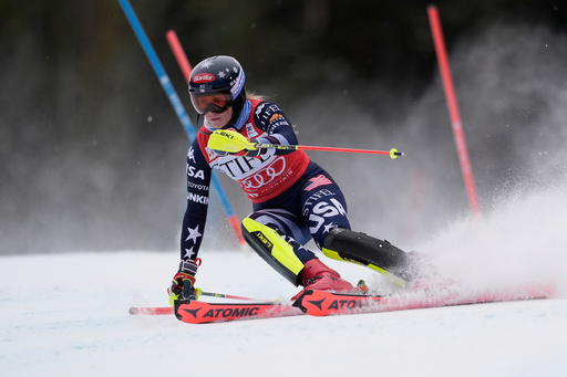 Shiffrin leads 1st run of home slalom in Colorado looking to remain perfect in the Olympic season
