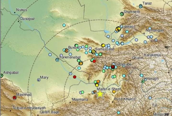 Sismo de magnitud 6,3 sacude el norte de Afganistán