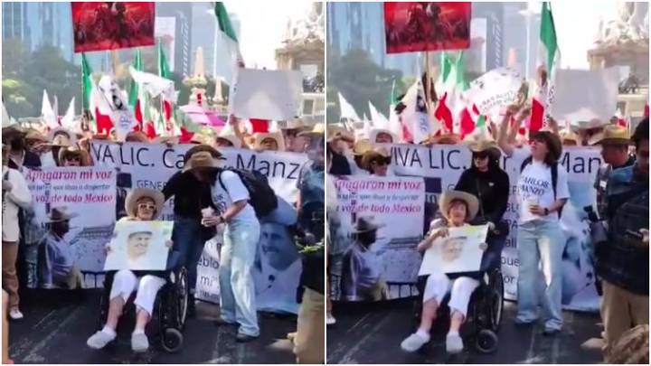 Acudió abuelita de Carlos Manzo a marcha de la Gen Z 🎦