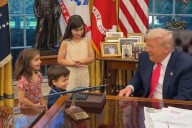 Trump shares adorable moment with kids visiting Oval Office