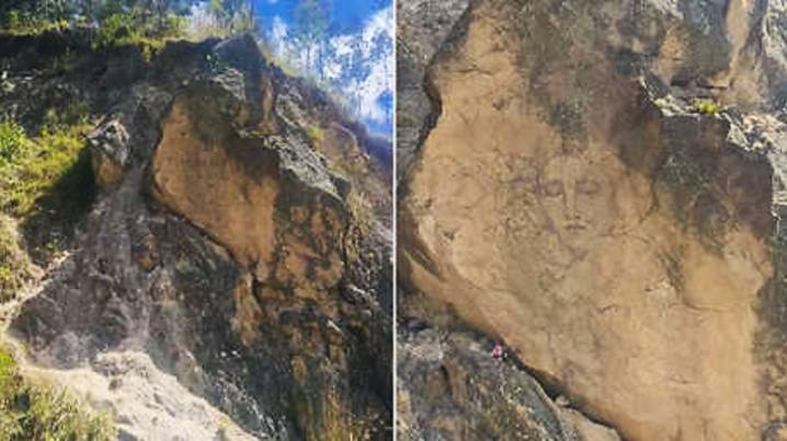 ¿Señal divina o arte rupestre? Aparece imagen de la Virgen en una piedra en Sogamoso (Boyacá)