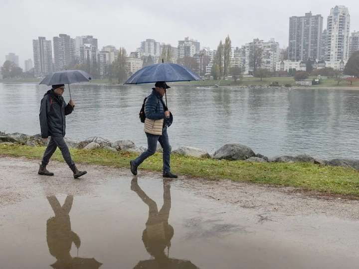 Rainfall warning in effect for parts of B.C.'s South Coast