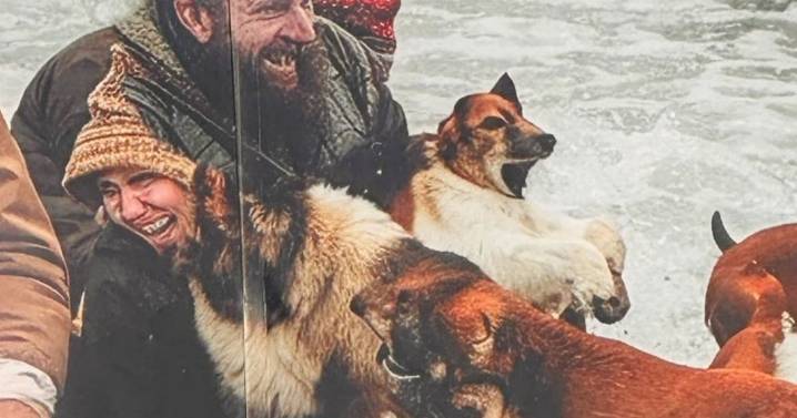 Nightmare-fuel Xmas mural on London wall has mutant dogs and snowman with eye on cheek