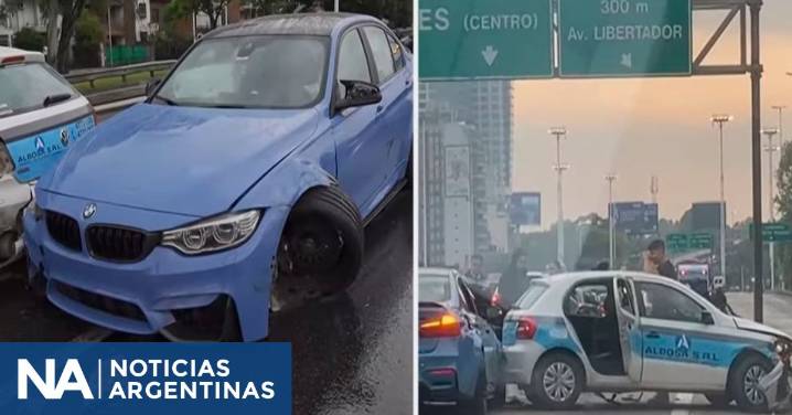 Descontrol en la General Paz: un auto de alta gama chocó a otros dos vehículos en Saavedra