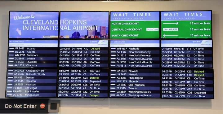 Cleveland Hopkins passenger traffic continues downward trend in September