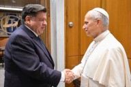 Pritzker discusses immigration crackdown with Pope Leo XIV in Rome