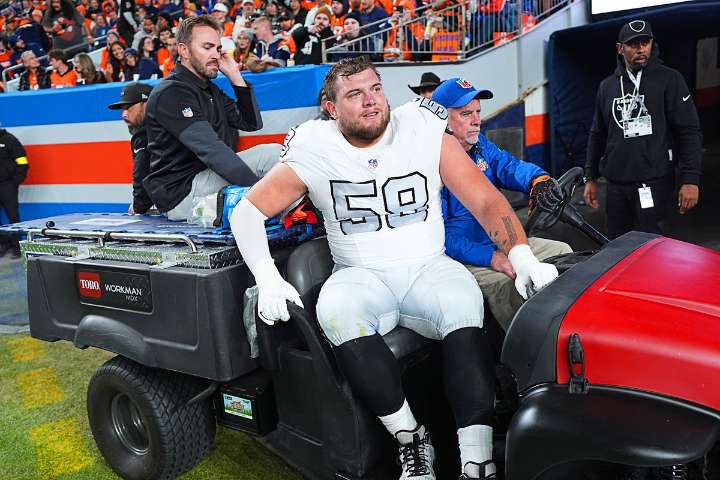 Raiders' Jackson Powers-Johnson could miss season with ankle injury