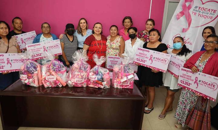 Atenea Gómez Ricalde presenta resultados de la campaña del Mes Rosa a favor de la prevención del cáncer de mama