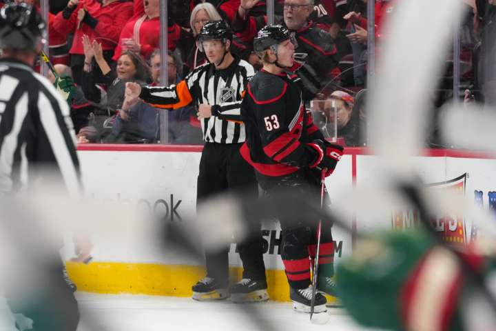 After early goal explosion, Hurricanes hold off Wild - The Rink Live | Coverage of youth, junior, high school and college hockey