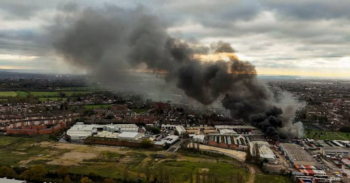 UK warehouse that 'may contain fireworks' goes up in flames as major incident declared