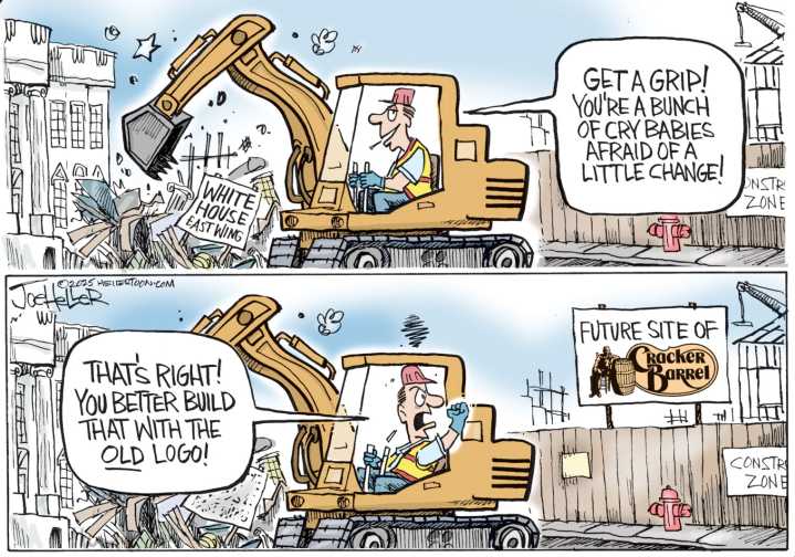 Editorial cartoon for Wednesday, Nov. 5, 2025