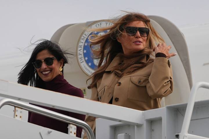 Melania Trump and Usha Vance are making an early holiday visit with North Carolina military families
