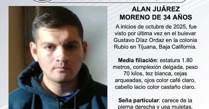 Se busca a Alan Juárez Moreno de 34 años de edad