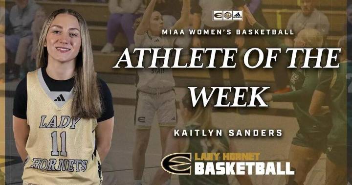 Lady Hornets See Kaitlyn Sanders Earn MIAA Athlete of the Week