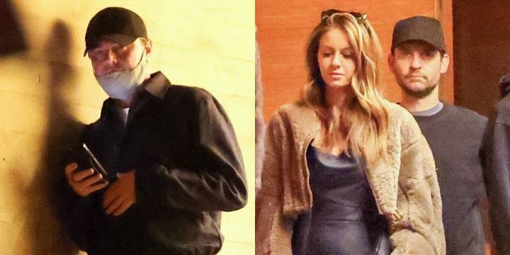 Leonardo DiCaprio & Tobey Maguire Spend Thanksgiving Eve Together in Malibu | Leonardo DiCaprio, Tobey Maguire, Vittoria Ceretti 