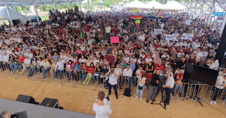 Sheinbaum entrega, en Quintana Roo, 225 viviendas nuevas, 497 liberaciones de hipoteca y 193 escrituras