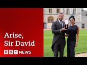 Footballer David Beckham receives knighthood