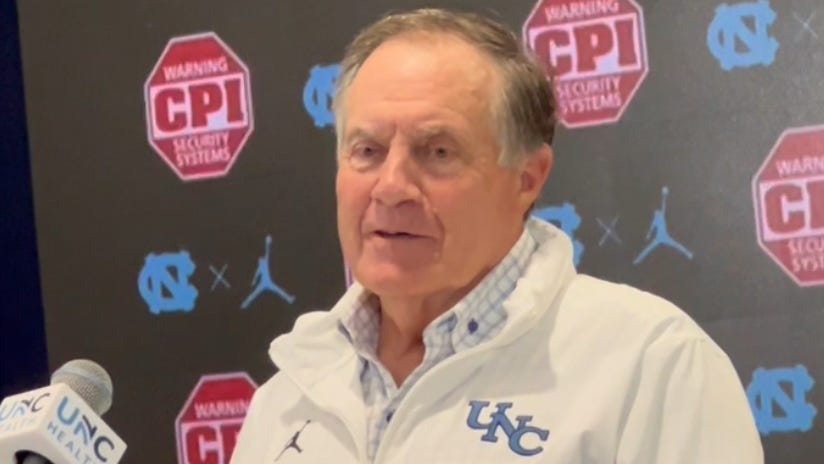 Bill Belichick postgame press conference video after UNC vs Stanford