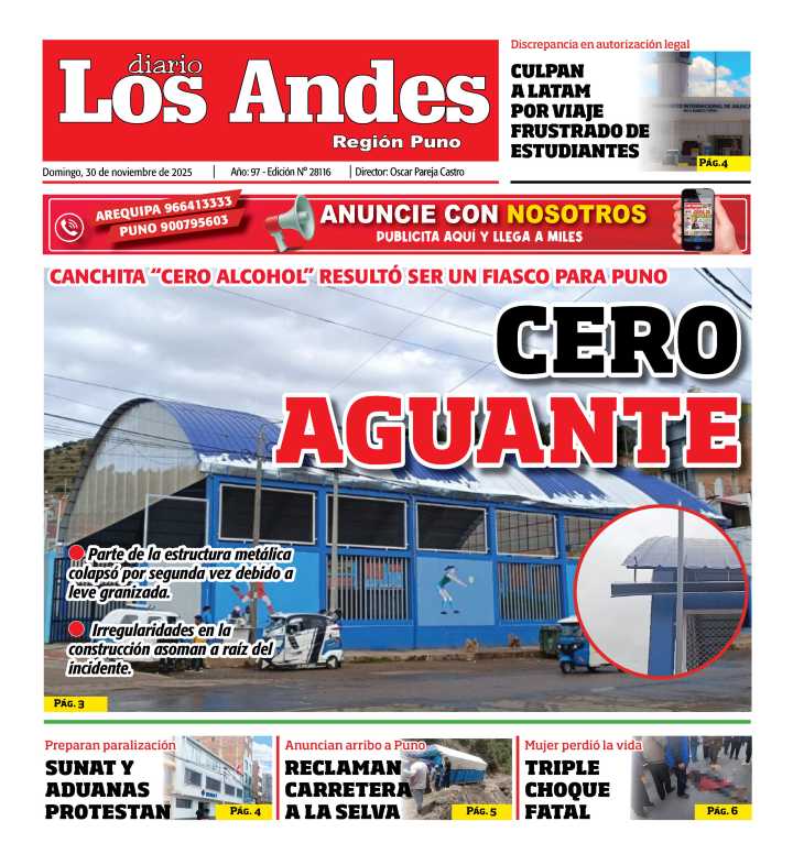PUNO: Diario Los Andes 30/11/2025