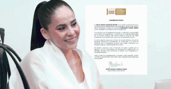 La congresista Kelyn González se suma a la campaña de Margarita Guerra a la Gobernación El apoyo se fundamenta en la convicción de que Guerra representa un liderazgo comprometido.