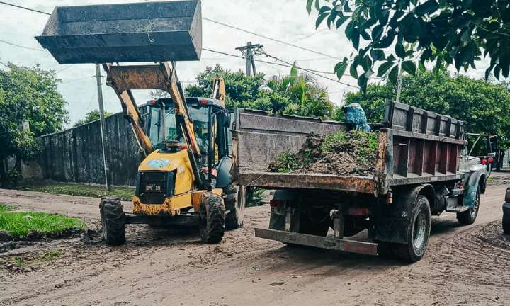 Los trabajos municipales se centraron en el mantenimiento de desagües pluviales